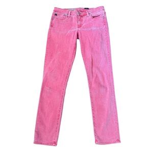 AG ADRIANO GOLDSCHMIED Red Stevie Ankle Straight Leg Jeans Womens 28 R